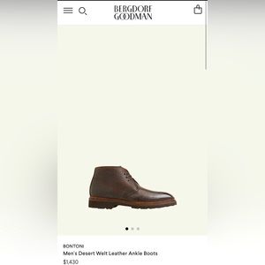 BONTONI
Men's Desert Welt Leather Ankle Boots